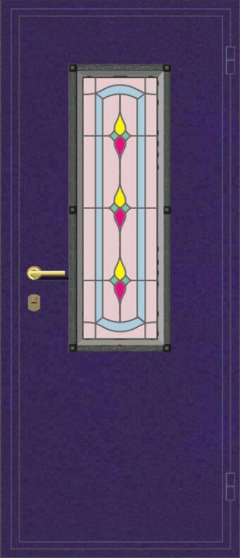 Входная дверь - витраж в стеклопакете Классик - 4