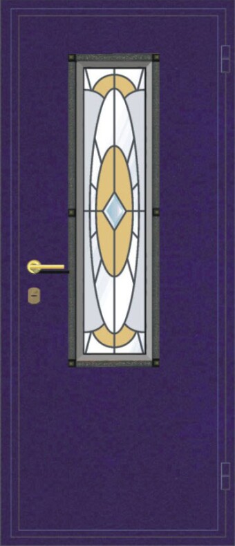 Входная дверь - витраж в стеклопакете Классик - 1
